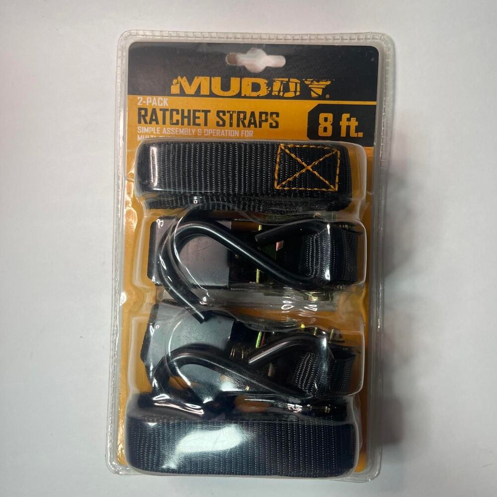 Muddy 8 ft. Ratchet Straps 2-Pack